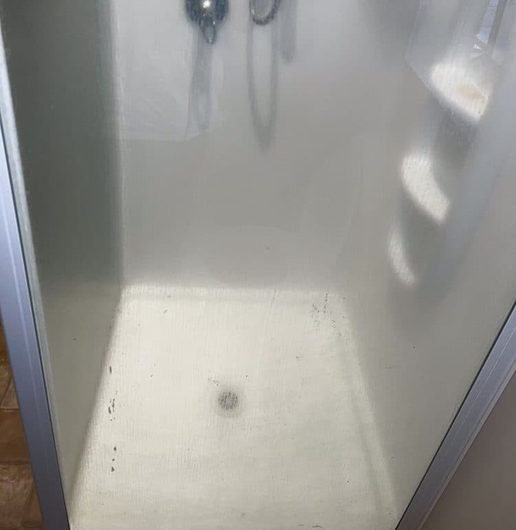 Shower Glass Before Treatment