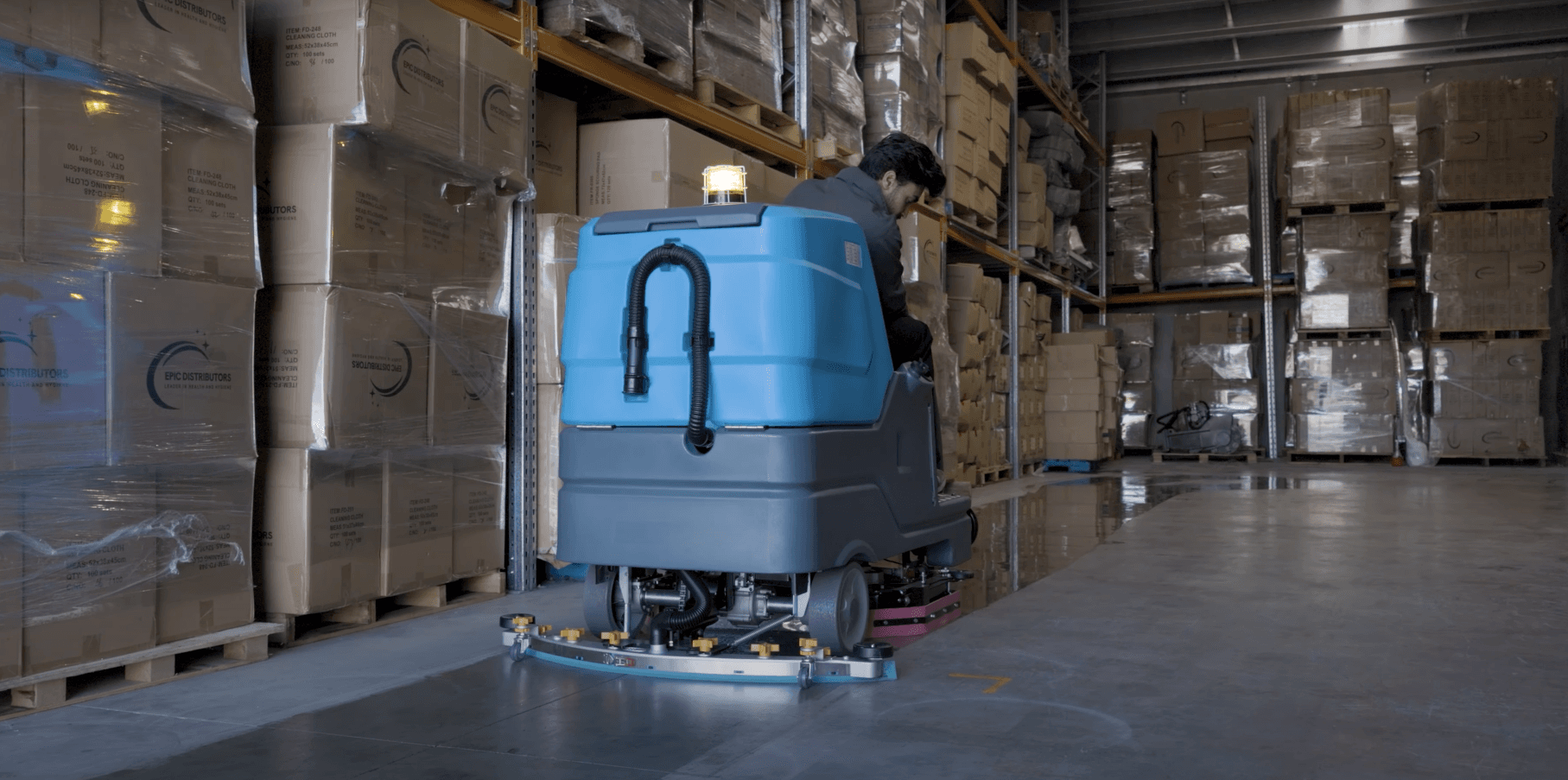 Warehouse Floor Scrubbing